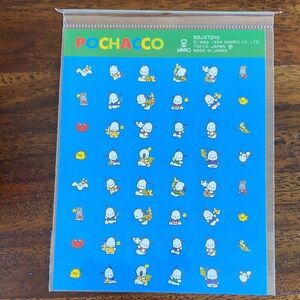 Brand new vintage 1994 Sanrio Pochacco Sticker Sheet